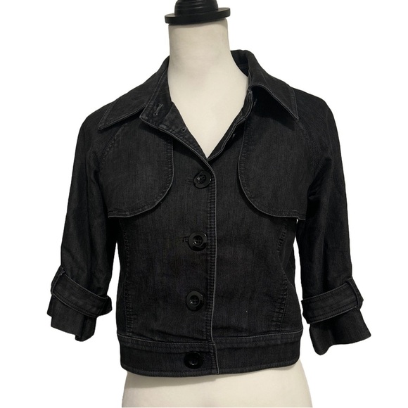 Kenneth Cole Black Denim Women’s Crop Jacket. Small - Picture 1 of 7